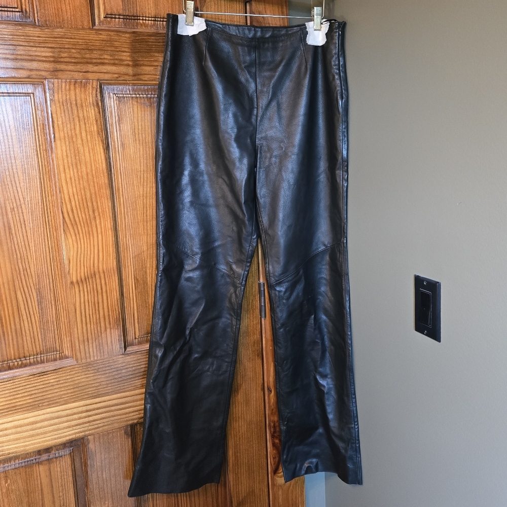 Women's Bootcut Leather Pants